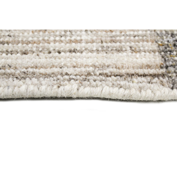 Joss & Main Raisa Handmade Hand Loomed Wool Beige/Brown Rug & Reviews